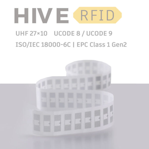 HiveRFID custom UHF RFID tag Label inlay 27×10mm Ucode 8 Ucode 9 for Jewellery management