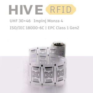 HiveRFID custom UHF RFID tag Label inlay 30×46mm Monza4 for retail management
