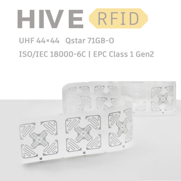 HiveRFID custom UHF RFID tag Label inlay 44×44mm for Logistic supports omnidirectional reading