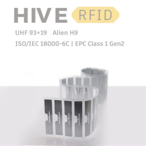 HiveRFID customize UHF RFID tag Label inlay 93×19mm Alien H9 for automotive Windshield Tag