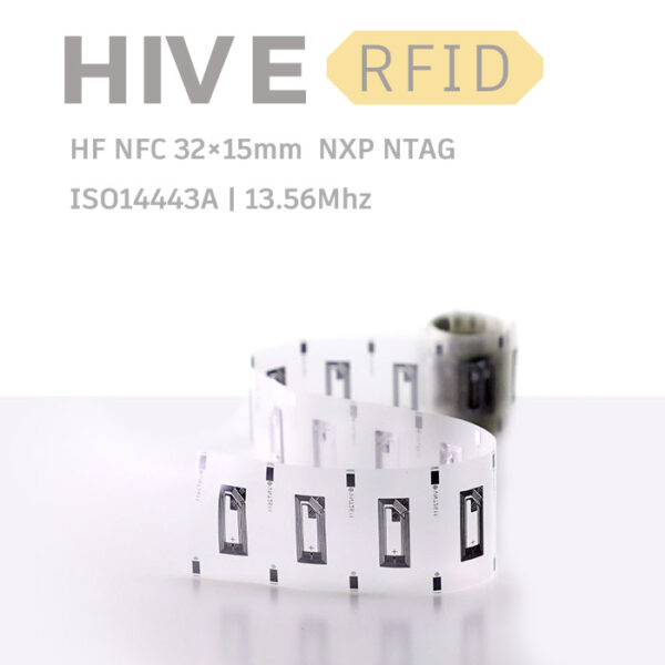 HiveRFID Custom HF RFID 32×15mm NXP NTAG NFC tag Label