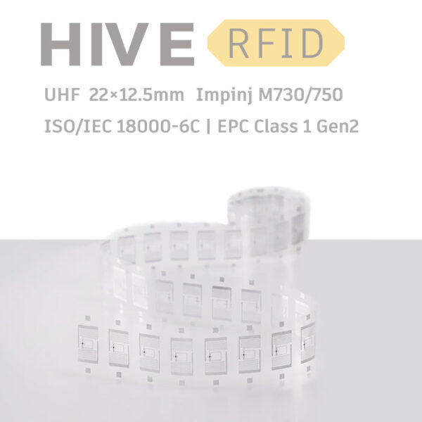 HiveRFID customize UHF RFID tag Label inlay 22×12.5mm Impinj M730-M750 for retail management